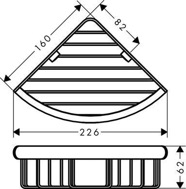 LOGIS кошик кутовий, настінний, хром