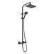 VERNIS SHAPE душевая система Showerpipe 230 с термостатом, 1jet, цвет черный матовый