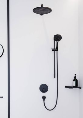 ADDSTORIS полочка угловая, цвет черный матовый