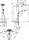 CROMA SELECT S душова система Showerpipe 280, 1jet, з термостатом, з ручним душем Raindance Select S 120, 3jet, шліфований чорний хром