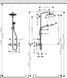 CROMA SELECT S душова система Showerpipe 280, 1jet, з термостатом, з ручним душем Raindance Select S 120, 3jet, шліфований чорний хром