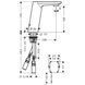 METRIS S змішувач для умивальника, електронний, з регулюванням температури, живлення від батарейок
