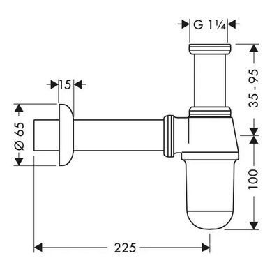 HANSGROHE сифон-склянка